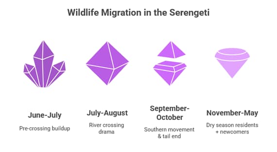 National Parks in Tanzania - Wildlife viewing by season