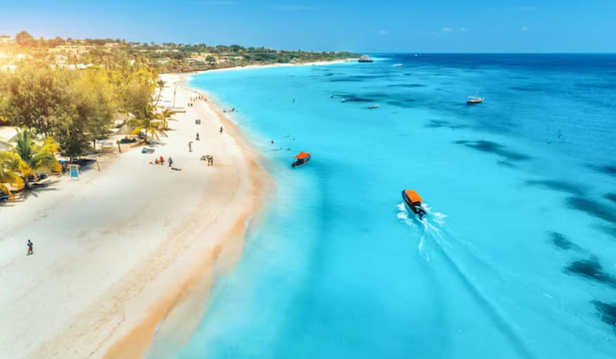 tansania reiseroute- Flug zu Zanzibar